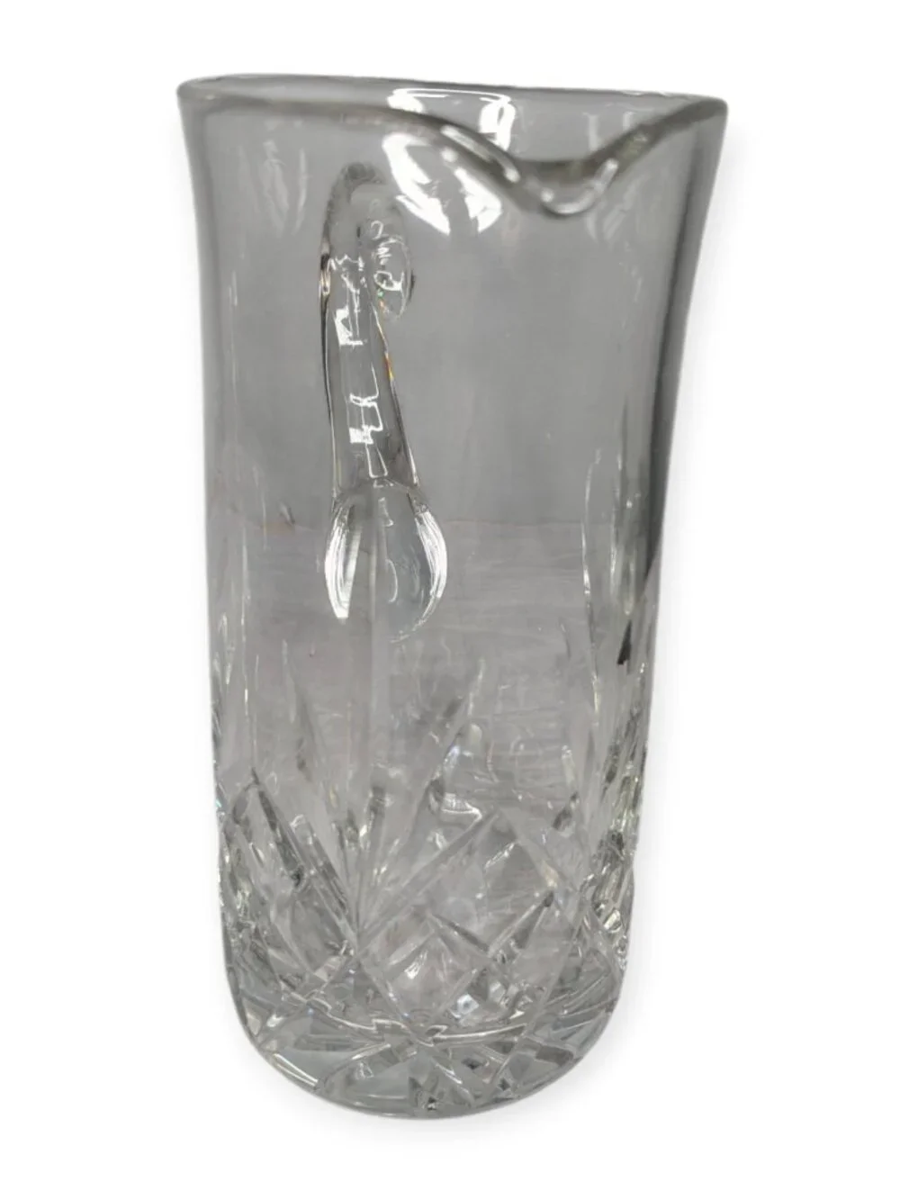 Vintage Sambor Clear Cut Glass Pitcher Classic Crystal-Look Made in Yugoslavia